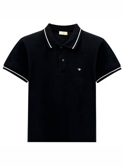 Embroidery Bee Polo Shirt Black - DIOR - BALAAN 2