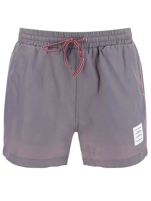 Men's Drawstring Waist Swim Shorts Grey - THOM BROWNE - BALAAN 1