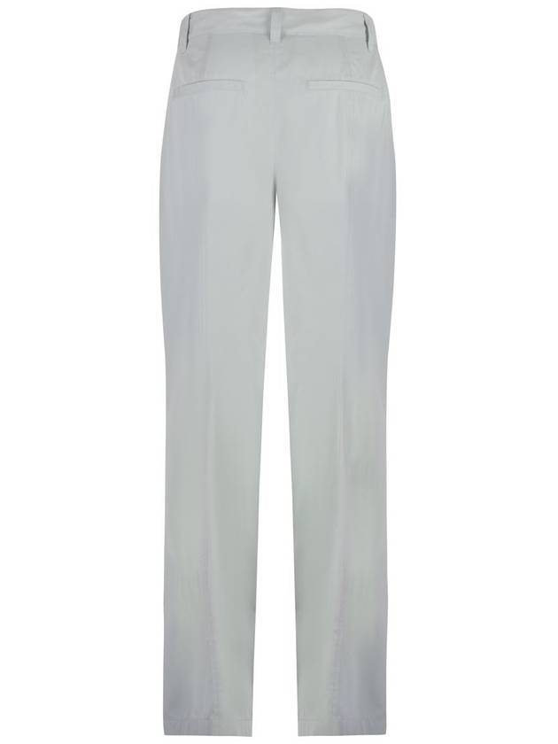 Cotton Silk Wide Leg Slacks Cloud - BOTTEGA VENETA - BALAAN 3