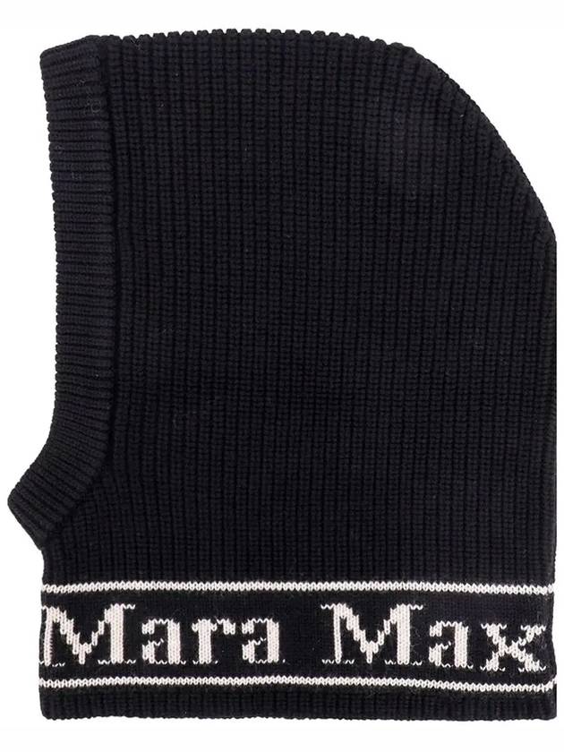 Gong Logo Wool Balaclava Black - MAX MARA - BALAAN 2