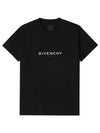 Reverse Logo Short Sleeve T-Shirt Black - GIVENCHY - BALAAN 5