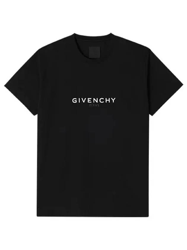 Reverse Logo Short Sleeve T-Shirt Black - GIVENCHY - BALAAN 6