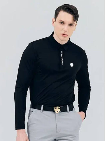 Golf Solid Long Sleeve T-Shirt Black - HENRY STUART - BALAAN 1