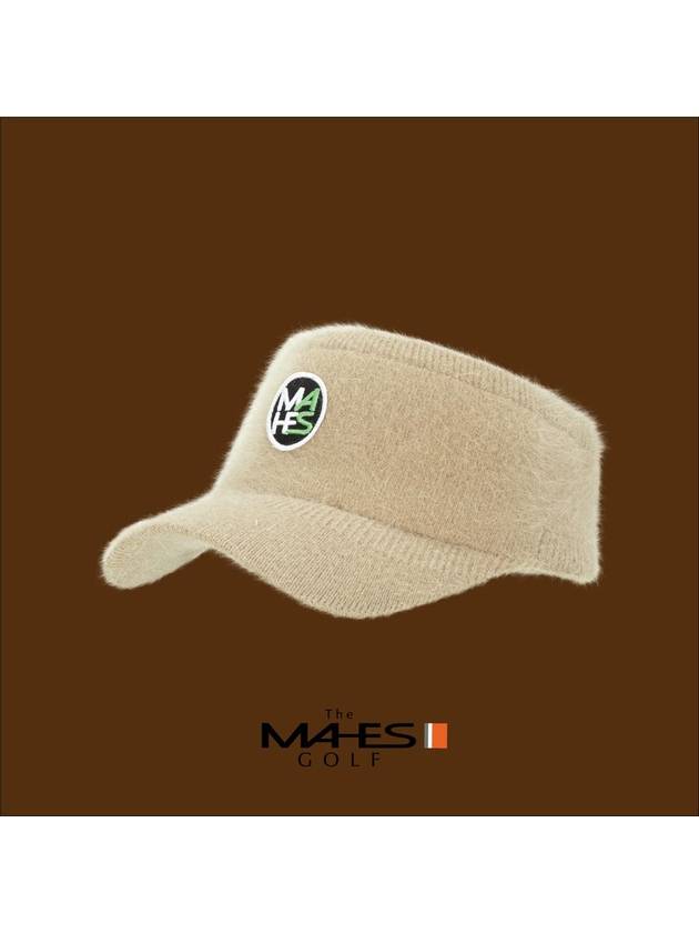 Logo sun cap visor beige orange label angora high top sun cap EC00723 - MAHES - BALAAN 2