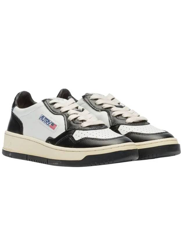 Medalist Leather Low Top Sneakers White Black - AUTRY - BALAAN 4