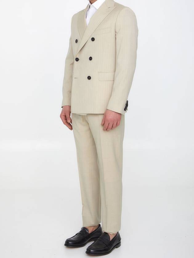 Sand-Colored Wool Two-Piece Suit - TONELLO - BALAAN 2