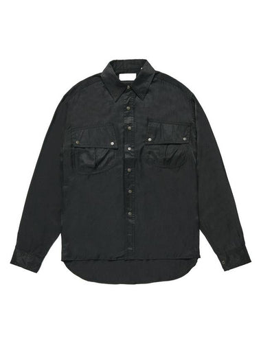 Loose Fit Military Shirt Black - ROLLING STUDIOS - BALAAN 1