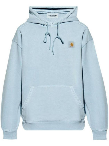 Logo Patch Drawstring Hoodie Dusty Ice - CARHARTT WIP - BALAAN 1