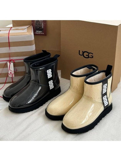 Women's Classic Clear Mini Rain Boots Natural - UGG - BALAAN 2