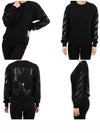 Women s diagonal arrow printing sweatshirt black - OFF WHITE - BALAAN 4