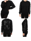 Women s diagonal arrow printing sweatshirt black 300961010 - OFF WHITE - BALAAN 4