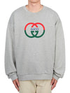 Cotton Jersey Printed Sweatshirt Grey - GUCCI - BALAAN 2