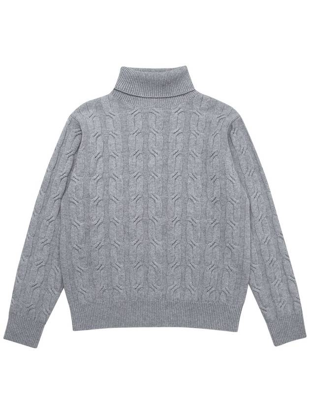 cable turtleneck gray - SOLEW - BALAAN 2