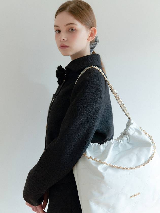 ANC DRAW CHAIN ​​SHOULDER BAG_WHITE - ANOETIC - BALAAN 1