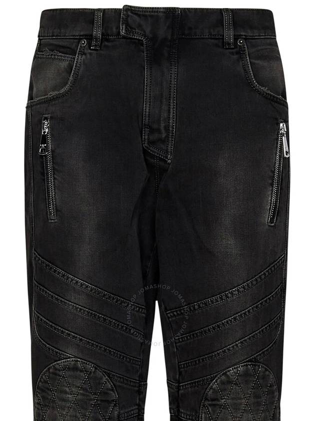 Balmain Biker Mid-Rise Denim Jeans, Waist Size 30" - BALMAIN - BALAAN 3