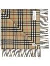 Check Cashmere Scarf Black - BURBERRY - BALAAN 4