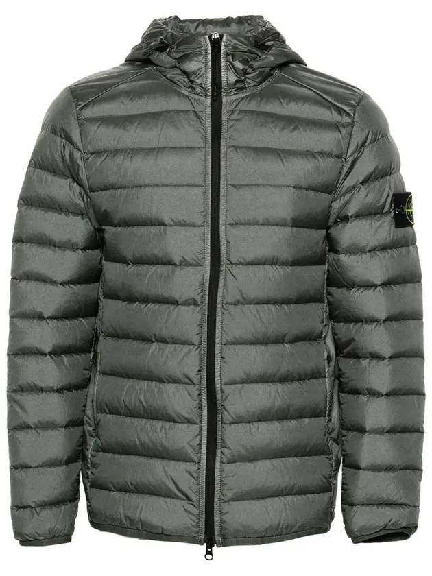 Loom Woven Chambers R Nylon Down TC Light Hoodie Down Jacket Green - STONE ISLAND - BALAAN 3