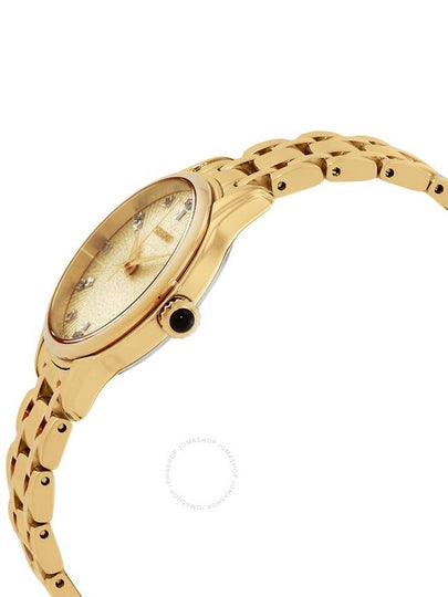 Seiko Discover More Quartz Diamond Gold Dial Ladies Watch SRZ552P1 - SEIKO - BALAAN 2