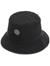 Logo Patch Bucket Hat Black - STONE ISLAND - BALAAN 2