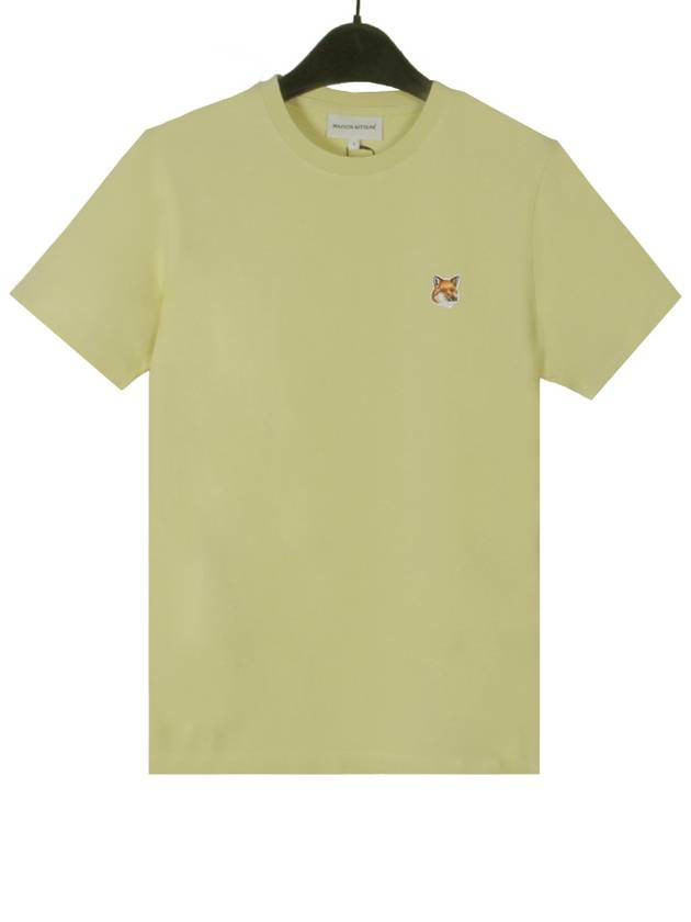 Fox Head Patch Regular Short Sleeve T-Shirt Chalk Yellow - MAISON KITSUNE - BALAAN 2