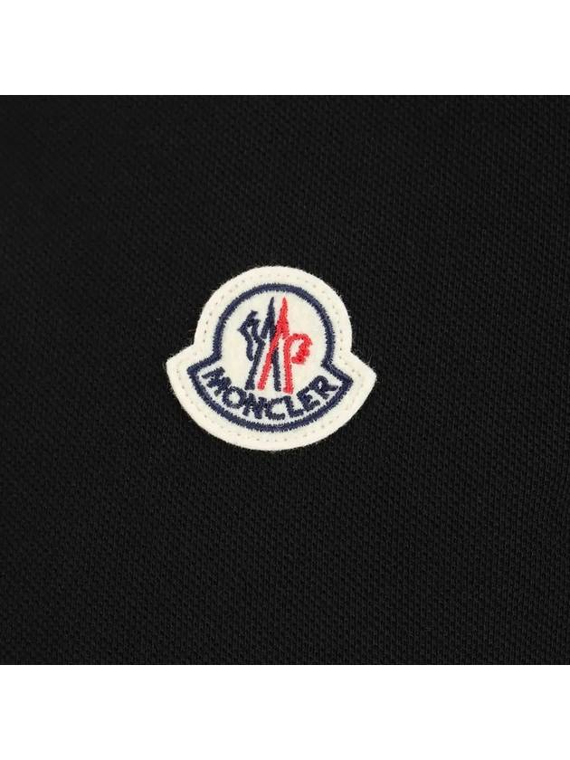 Logo Patch Polo T Shirt Black 8A000 18 89A16 999 - MONCLER - BALAAN 4