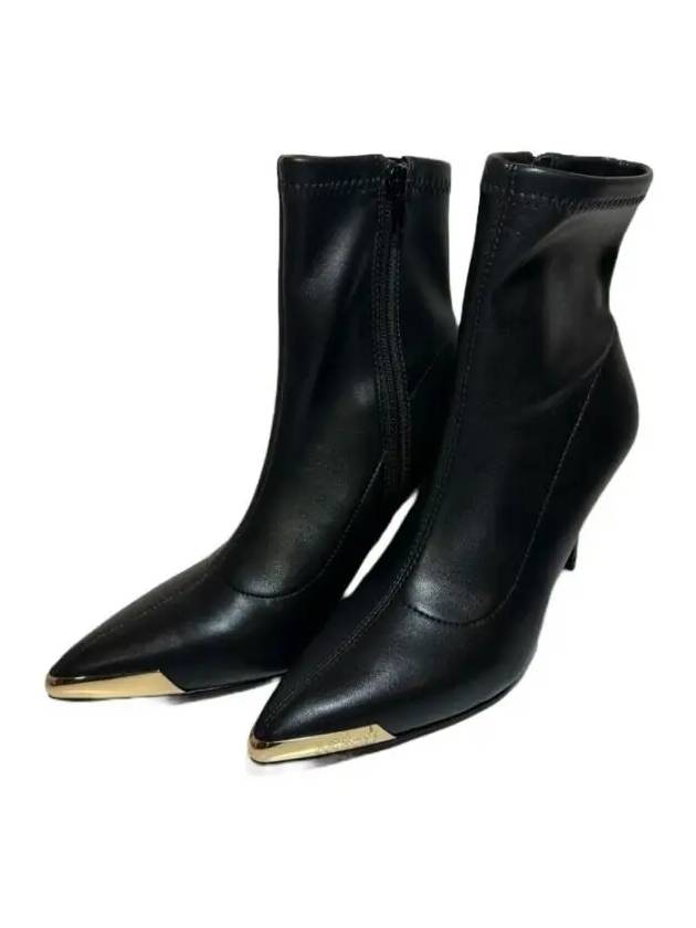 Jeans Metal Toe Ankle Boots Black - VERSACE - BALAAN 3