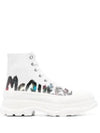 Graffiti Logo Tread Slick Walker Boots White - ALEXANDER MCQUEEN - BALAAN 2