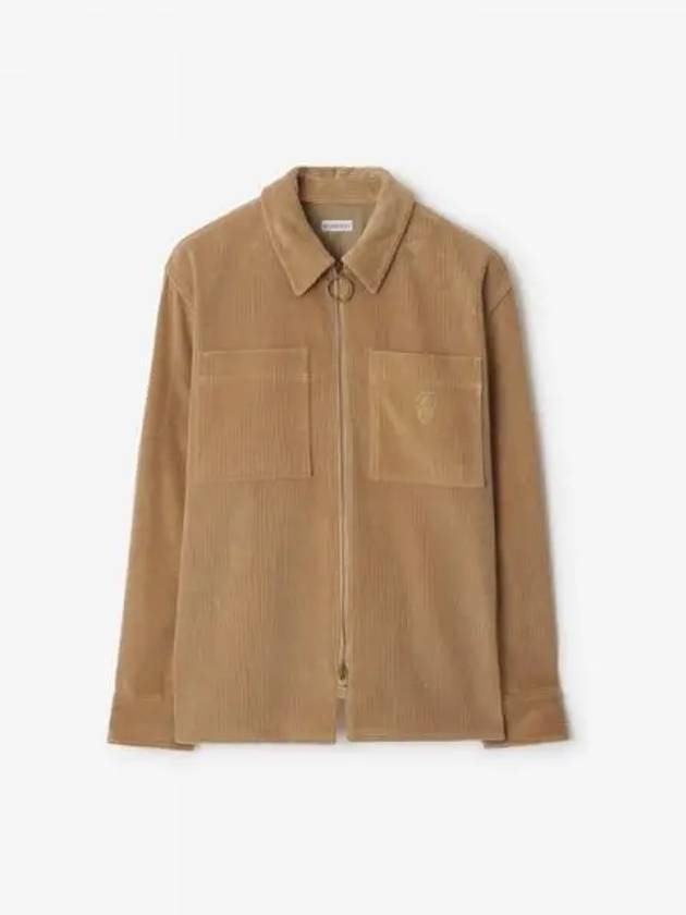 Relaxed Fit Corduroy Shirt Jacket Teddy - BURBERRY - BALAAN 2