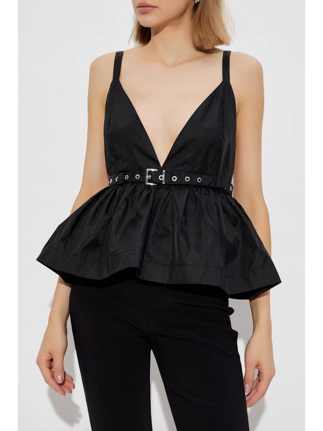 Ganni Strappy Top, Women's, Black - GANNI - BALAAN 3