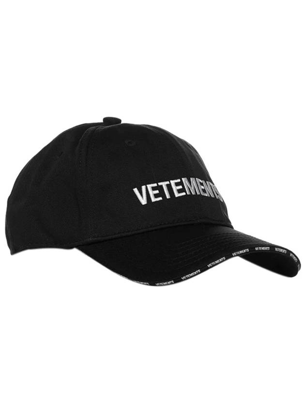 logo embroidered classic ball cap black - VETEMENTS - BALAAN.