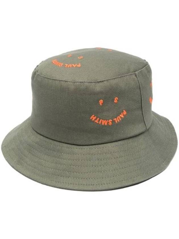 Embroidered Logo Organic Cotton Bucket Hat Green - PAUL SMITH - BALAAN 1