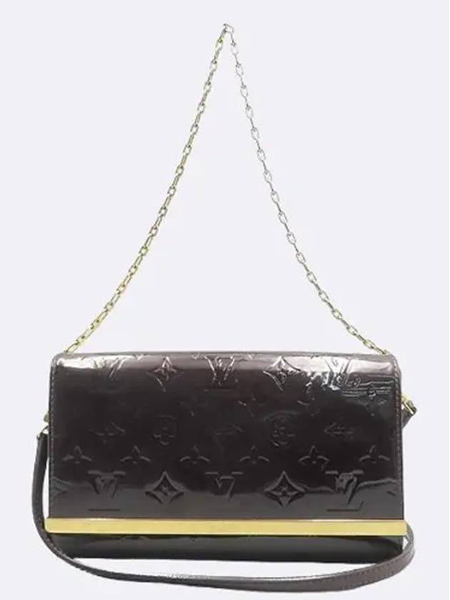 M90093 Monogram Vernis Amarante Ana Clutch and Crossbody Bag - LOUIS VUITTON - BALAAN 1