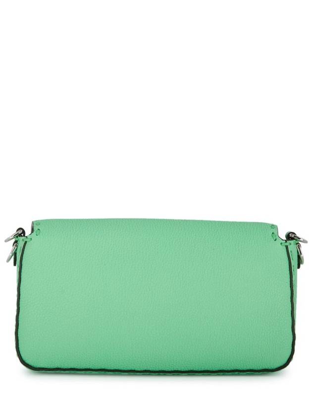 Baguette Stitch Selleria Leather Shoulder Bag Green - FENDI - BALAAN 4