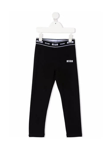 Kids Logo Band Leggings Black MS028809 110 - MSGM - BALAAN 1