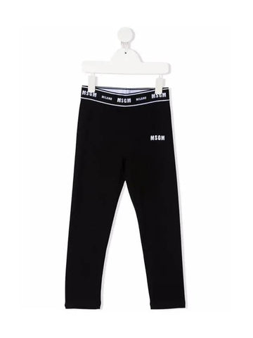 Kids Women Logo Band Leggings Black MS028809 110 - MSGM - BALAAN 1