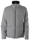 4 Bar Check Reversible Padded Jacket Black White - THOM BROWNE - BALAAN 2