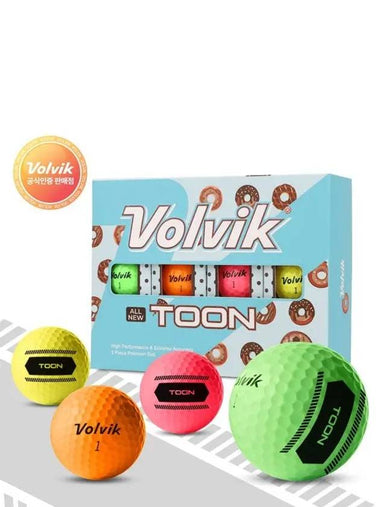 All New Toon Wide 2 Piece Golf Ball Rainbow - VOLVIK - BALAAN 1