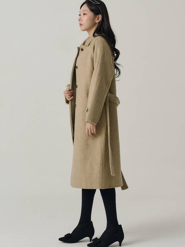 Influencer Seyoung wh Butter Raglan Wool Handmade Long Coat Yellow - SORRY TOO MUCH LOVE - BALAAN 3