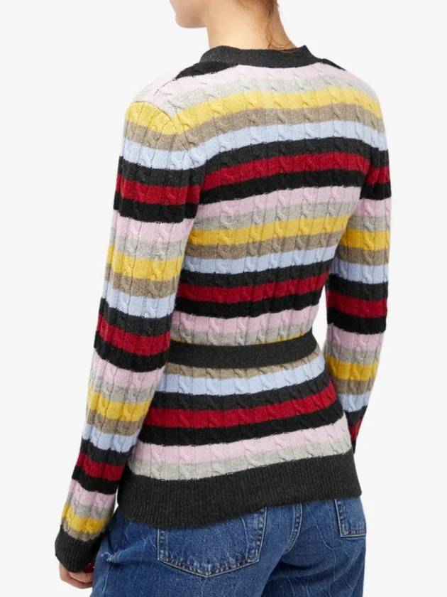 Stripe Belt Cardigan - GANNI - BALAAN 5