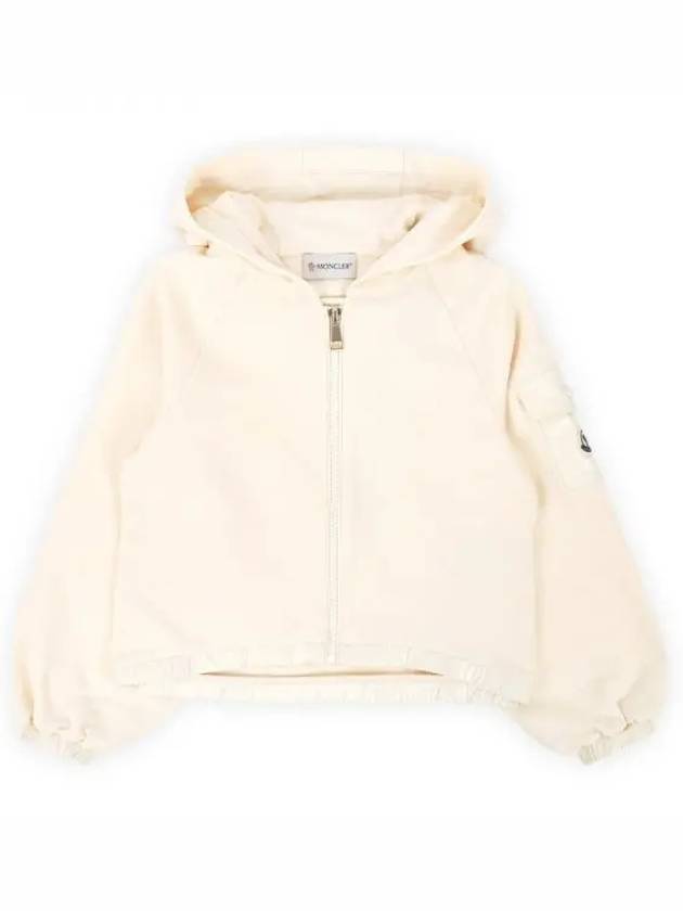 Kids Pocket Wappen Patch Hood Zip up Ivory 8G00020 809AG 050 8 10A 1064841 - MONCLER - BALAAN 1