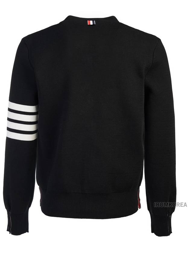 Milano Stitch 4-Bar Cardigan Black - THOM BROWNE - BALAAN 4