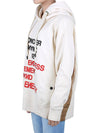 Grenoble Lettering Logo Hooded Top Beige - MONCLER - 4