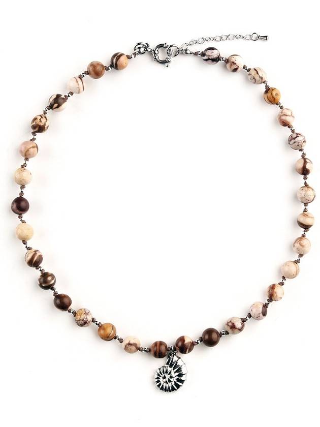 Necklace Brown Jasper Ammonite Women s - RUBATI - BALAAN 1