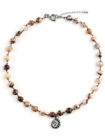 Necklace Brown Jasper Ammonite Women s - RUBATI - BALAAN 1