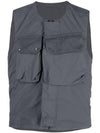 Mid Layer Cotton Vest Grey - TEN C - BALAAN 2