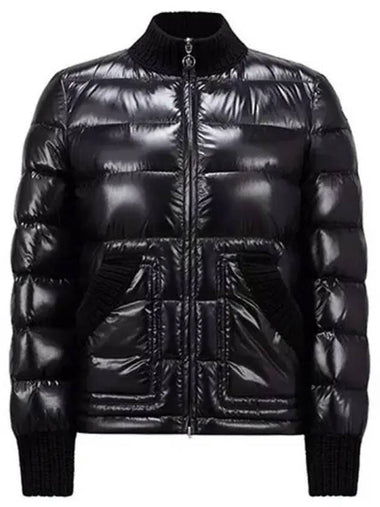 Archelot logo patch neck knit down padded black women s jacket 271165 - MONCLER - BALAAN 1