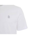 Logo Cotton Short-Sleeved T-Shirt White - BRUNELLO CUCINELLI - BALAAN 5