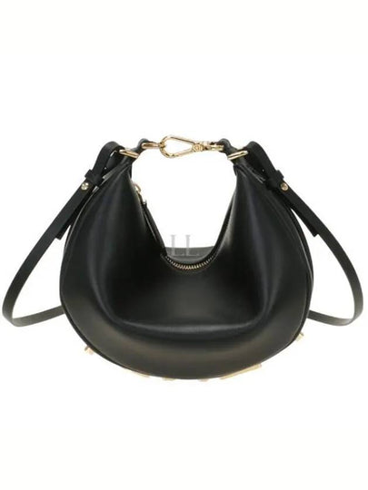 Fendigraphy Leather Small Tote Bag Black - FENDI - BALAAN 2