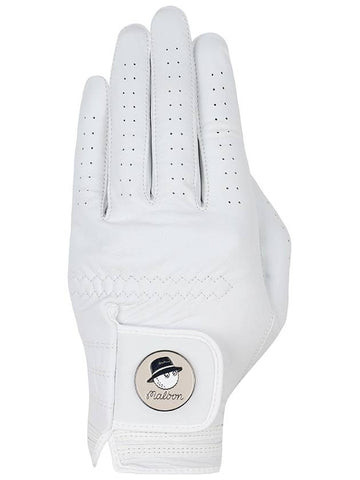 Bucket men s one handed gloves WHITE MAN - MALBON GOLF - BALAAN 1