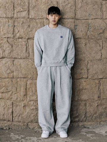 2024 F W Unisex MVR Heart Logo Wide Sweatpants Gray - MAVRK - BALAAN 1